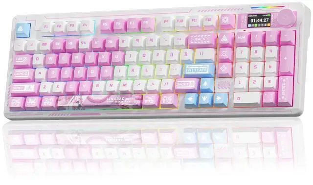Main image of LINGBAO K98 PRO Anime Mechanical Keyboard Wireless, with Screen & Knob,RGB Gaming Keyboard, Tri-Mode