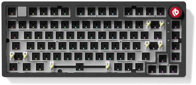 Main image of LEOBOG Hi75C Upgraded Wired Mechanical Keyboard Kit Aluminum Alloy Gasket Mount 75% Barebones DIY