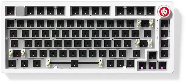 Main image of LEOBOG Hi75C Upgraded Wired Mechanical Keyboard Kit Aluminum Alloy Gasket Mount 75% Barebones DIY