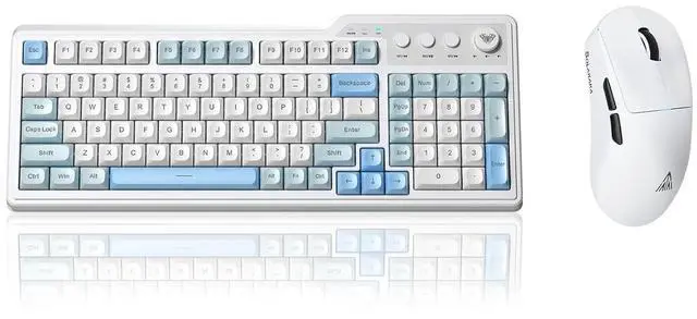 Main image of Aula F3099 Wireless Keyboard with Media Knob RGB Backlit Gaming Keyboard + SOLAKAKA SM850 - Wireless