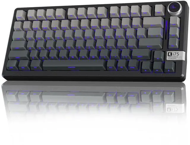 Main image of SOLAKAKA KI75 Wireless Mechanical Gaming Keyboard, 75% Percent Aluminum Hot Swappable Switches, Side