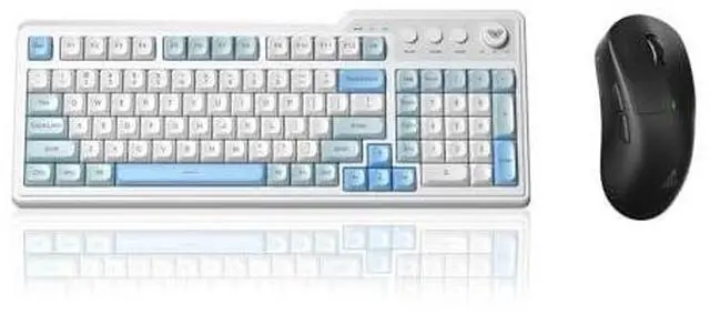 Main image of Aula F3099 Wireless Keyboard with Media Knob RGB Backlit Gaming Keyboard + SOLAKAKA SM850 - Wireless