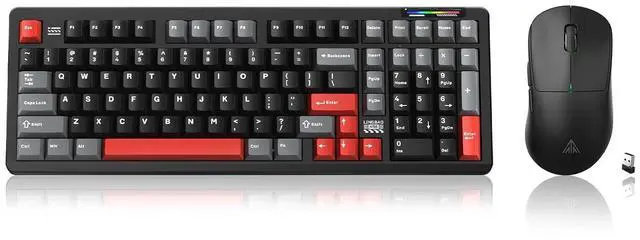 Main image of LINGBAO K98 Wireless Keyboard and Mouse Combo for Gaming, Tri-Mode BT5.0/2.4G/USB-C Wired, 96% Mecha