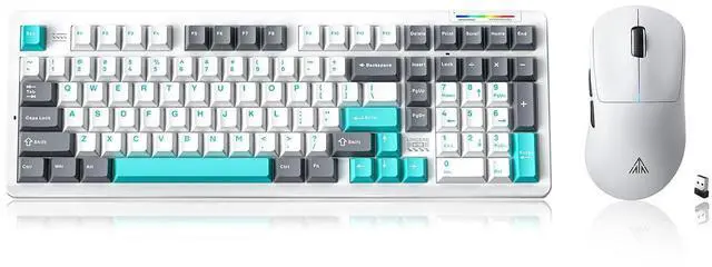 Main image of LINGBAO K98 Wireless Keyboard and Mouse Combo for Gaming, Tri-Mode BT5.0/2.4G/USB-C Wired, 96% Mecha