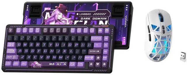 Main image of LINGBAO K75 Wireless Mechanical Keyboard,75% Anime Gaming Keyboard,Tri-Mode 2.4GHz/BT/Wired Recharge