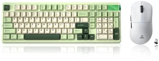 Main image of LEOBOG A98 Wireless Mechanical Keyboard and Mouse Combo, RGB Backlit Rechargeable 8000mAh Battery, C