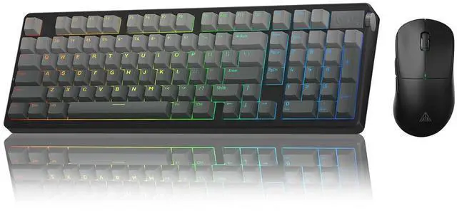 Main image of LEOBOG A98 Wireless Mechanical Keyboard and Mouse Combo, RGB Backlit Rechargeable 8000mAh Battery, C
