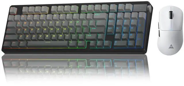 Main image of LEOBOG A98 Wireless Mechanical Keyboard and Mouse Combo, RGB Backlit Rechargeable 8000mAh Battery, C