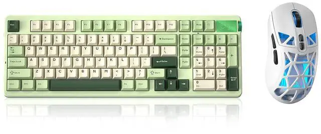 Main image of LEOBOG A98 Wireless Mechanical Keyboard and Mouse Combo,RGB Backlit Rechargeable 8000mAh Battery, Cr