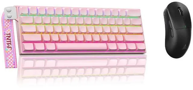 Main image of Aula MINI60 HE PRO - 60% Mechanical Gaming Keyboard Wireless, Hall Effect Magnetic Switch(Pink)+SOLA