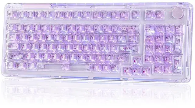 Main image of Phantom 98 Crystal Mechanical Gaming Keyboard, Transparent Keyboard with RGB Backlits, Hot-Swappable