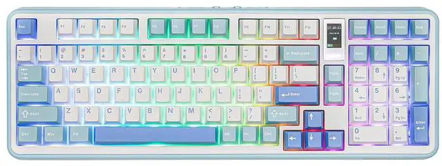 Main image of Vibe99 Wireless Gaming Keyboard with 1.06'' Screen, 96% Hot Swappable Creamy Mechanical Keyboard wit