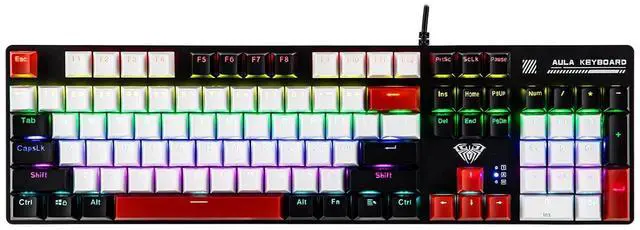 Main image of Aula S500 Wired Gaming Keyboard, 100% Full Size Mechanical Keyboard with Number Pad, 104 Keys, NKRO,