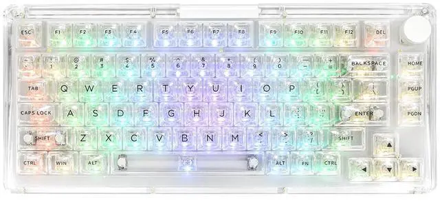 Main image of Phantom 81 75% Transparent Mechanical Gaming Keyboard, Hot Swappable Custom Gasket Keyboard with RGB