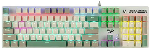 Main image of Aula S500 Wired Gaming Keyboard, 100% Full Size Mechanical Keyboard with Number Pad, 104 Keys, NKRO,