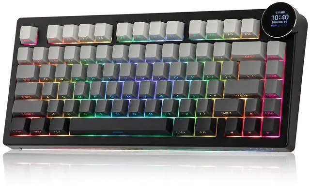 Main image of AJAZZ AK820V2 75% Wireless Gaming Keyboard with 0.9 TFT Display Screen & Knob, Gasket Mechanical Cr