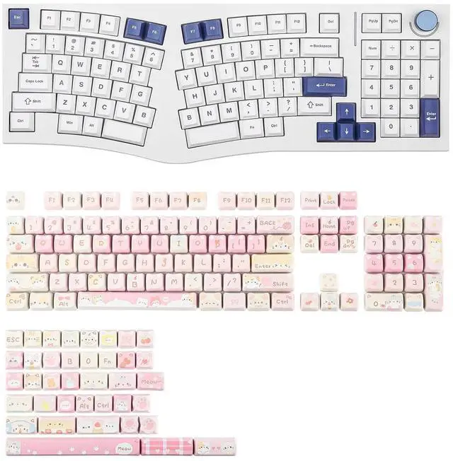 Main image of Feker Alice98 Ergonomic 98 Keys Custom Mechanical Keyboard with KiiBoom x Maorbeng Meow Meow Squad K