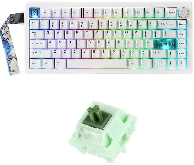 Main image of CIDOO QK75 VIA Programmable 75% Compact Keyboard with KiiBoom Matcha Latte V2 Linear Mechanical Swit