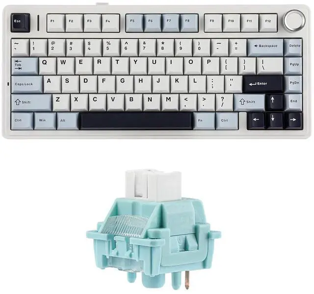 Main image of Aula F75 PRO 75% Gaming Keyboard with LEOBOG Ice Vein 100 Pcs 42gf Linear Keyboard Switches