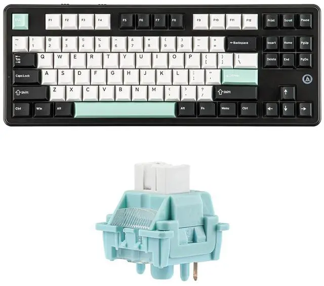 Main image of AJAZZ AK870 V2 TKL Gasket Mechanical Keyboard with LEOBOG Ice Vein 100 Pcs 42gf Linear Keyboard Swit