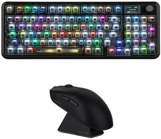 Main image of F-NB98 Transparent Keyboard with AJ139 V2 MC Gaming Mouse with Charging Base