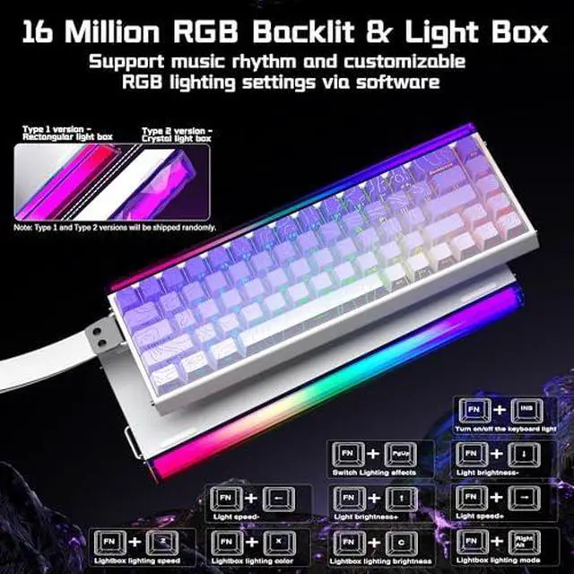 Alt view image 5 of 7 - Aula Hall Effect Keyboard and Mouse Combo, Aula Hero 68 HE Hall Effect Keyboard SC620 Wireless Mouse