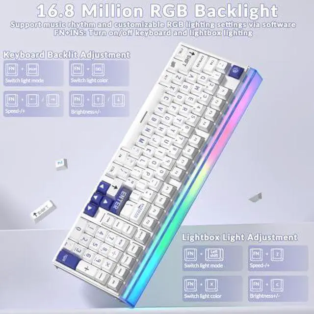 Alt view image 4 of 7 - Aula Hall Effect Keyboard and Mouse Combo, Aula Hero99 Hall Effect Keyboard SC620 Wireless Mouse