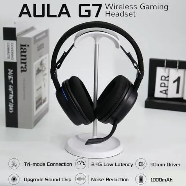 Alt view image 7 of 7 - Aula Wireless Keyboard and Headset Combo, Aula H108 Wireless Keyboard G7 Wireless Headset