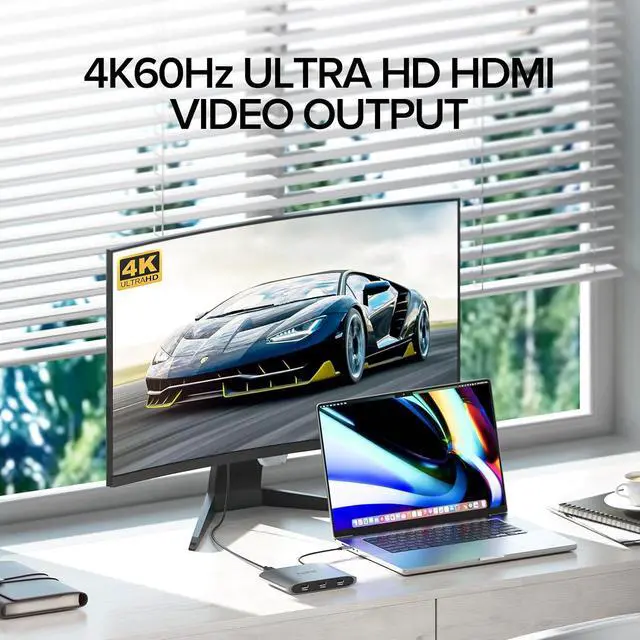 Alt view image 5 of 7 - 6-in-1 USB C Hub with 4K HDMI,3 USBC 10 Gbps Data Ports, Full-Featured USB-C100W Power Delivery+10 Gbps Data Ports+4K DP