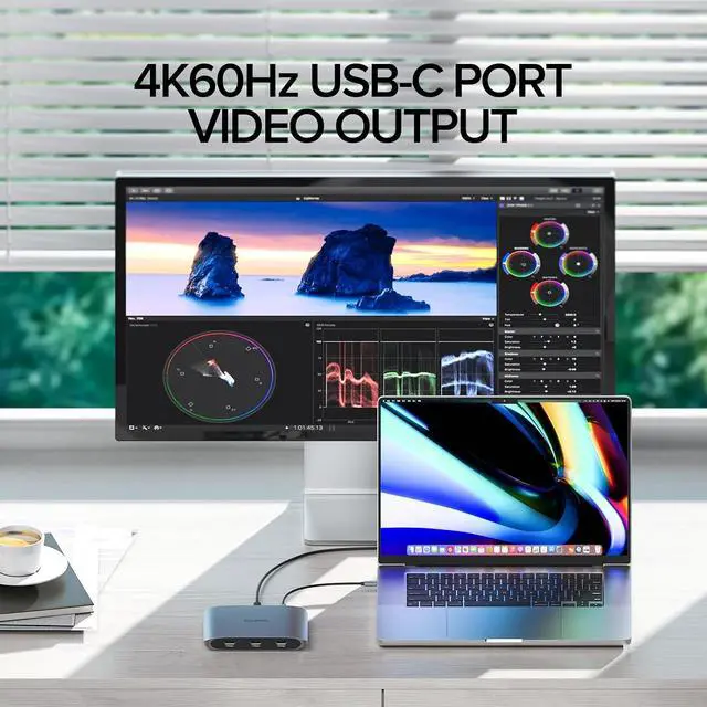 Alt view image 6 of 7 - 6-in-1 USB C Hub with 4K HDMI,3 USBC 10 Gbps Data Ports, Full-Featured USB-C100W Power Delivery+10 Gbps Data Ports+4K DP
