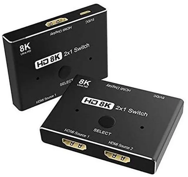 Main image of 8K@60hz HDMI-Compatible 2.1 Switch 2-IN-1-OUT Hub Support HDCP SST Extended 4K@60hz