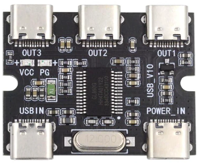 Main image of xiwai USB-C 2.0 1-to-3 Three Ports HUB Splitter PCBA Expansion Module Board PCs Multiport 3 Devices Type-C for Keyboard Mouse Scanner Printer