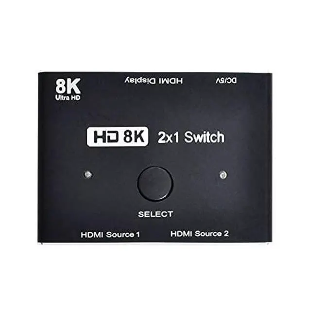 Alt view image 2 of 7 - 8K@60hz HDMI-Compatible 2.1 Switch 2-IN-1-OUT Hub Support HDCP SST Extended 4K@60hz