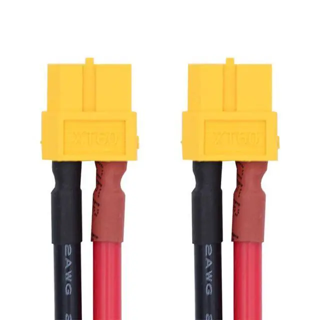 Alt view image 2 of 7 - xiwai 12AWG XT60 Extension Cable Female to Female Connector for RC Battery Power Station with Solar Panel(1.6FT)