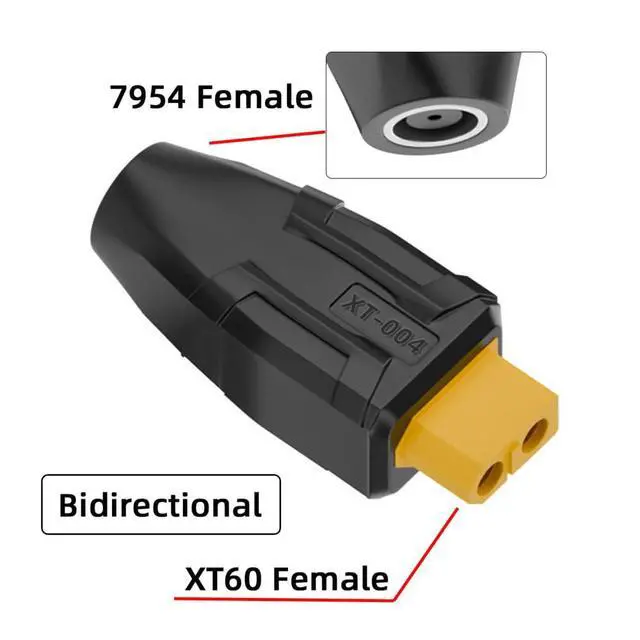 Alt view image 2 of 7 - xiwai XT60 Power Connector Female SC100 Protocol to DC 7.9x5.4mm Female Plug Fast Charging Adapter for RC Lipo Battery Quadcopter Multicopter Aeromodelling