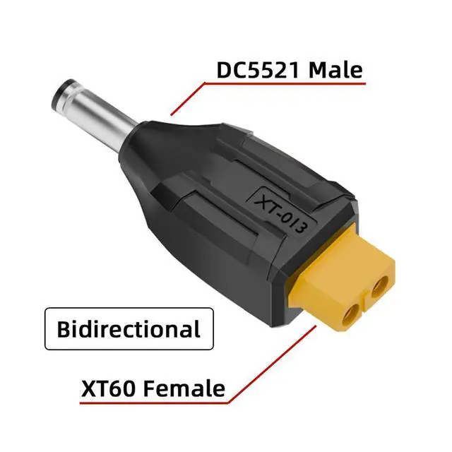 Alt view image 2 of 7 - xiwai XT60 Power Connector Female SC100 Protocol to DC 5.5x2.1mm Male Plug Fast Charging Adapter for RC Lipo Battery Quadcopter Multicopter Aeromodelling