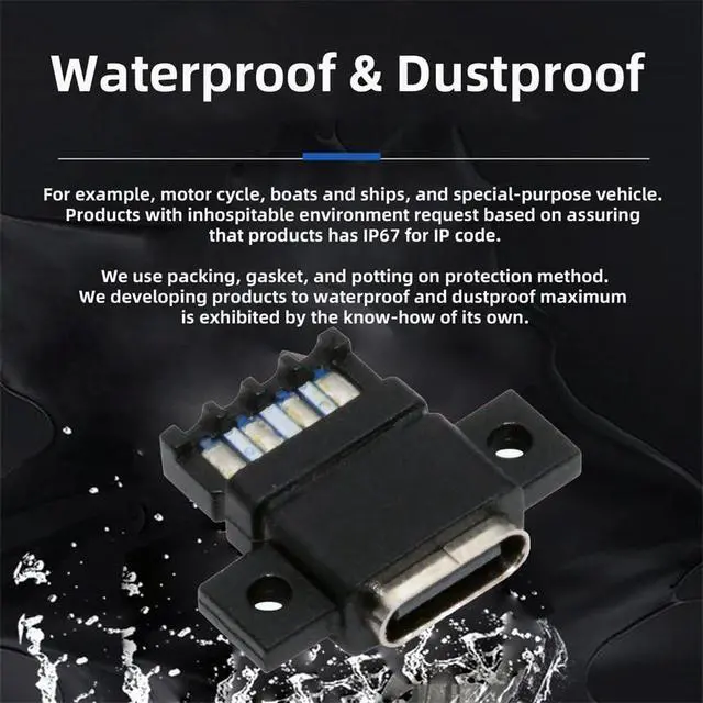 Alt view image 6 of 7 - xiwai 5pcs/Set DIY OEM Type C Female Socket Connector to 6Pin PCBA Pinout Flat Scew Mount Type PD Power DC 5V/20V for Wiring