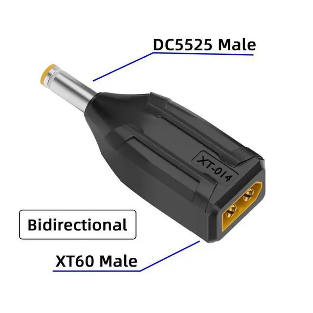 Alt view image 2 of 7 - XT60 Power Connector Male SC100 Protocol to DC 5.5x2.5mm Male Plug Fast Charging Adapter for RC Lipo Battery Quadcopter Multicopter Aeromodelling