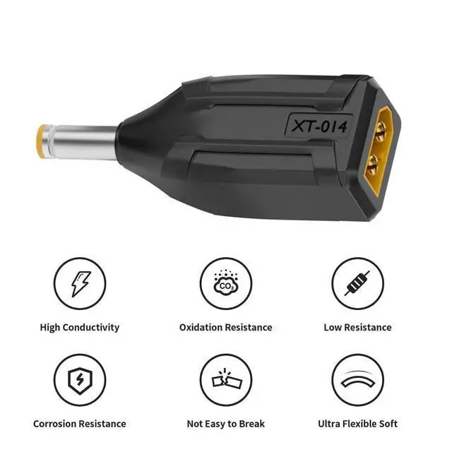 Alt view image 5 of 7 - XT60 Power Connector Male SC100 Protocol to DC 5.5x2.5mm Male Plug Fast Charging Adapter for RC Lipo Battery Quadcopter Multicopter Aeromodelling