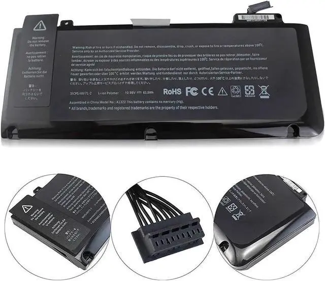 Alt view image 6 of 7 - A1322 A1278 Laptop Battery Compatible with MacBook Pro 13 inch A1278 (Mid 2012 Mid 2010 2009 Early 2011 & Late 2011) MB990LL/A MB991ll/A MC374LL/A MC700LL/A MD313LL/A MD314LL/A