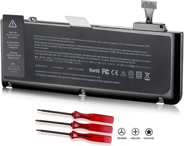Main image of A1322 A1278 Laptop Battery Compatible with MacBook Pro 13 inch A1278 (Mid 2012 Mid 2010 2009 Early 2011 & Late 2011) MB990LL/A MB991ll/A MC374LL/A MC700LL/A MD313LL/A MD314LL/A