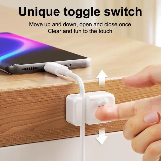 Alt view image 4 of 4 - Desktop Cable Organizer with Lever - Data and Charging Cable Clamp for Phone and Desktop Wire Management