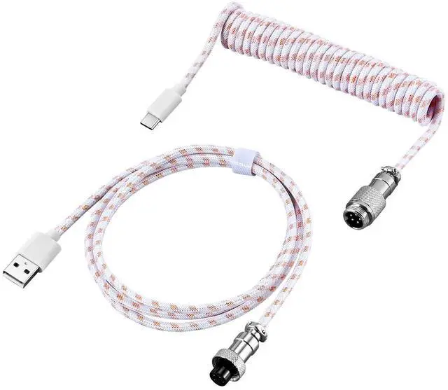 Main image of DIY Aviation Plug Type-C/USB-A Gaming Keyboard Data Cable with Oxygen-Free Copper for Fast Data Transfer and Mobile Use Colorful-3M
