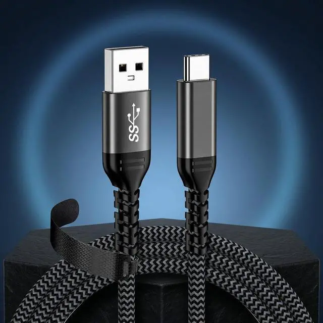 Alt view image 3 of 6 - USB 3.2 Type-C 10Gbps Data Sync 60W PD Fast Charging Cable Tinned Copper Core Nylon Braided Durable External SSD Laptop 0.5M-3PCS