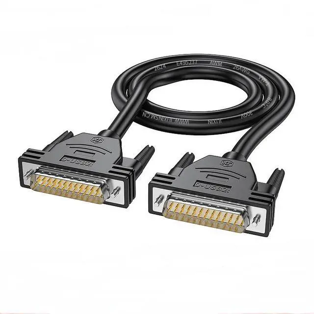Alt view image 3 of 4 - 1m Black Db25 Cable Male to Female 25C*26AWG BC with Double Shielding