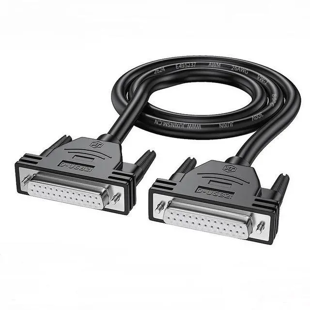 Alt view image 2 of 4 - 1m Black Db25 Cable Male to Female 25C*26AWG BC with Double Shielding