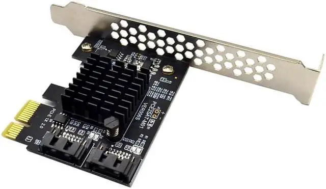 Alt view image 6 of 7 - PCIE PCI-E to 2 Port SATA 1X 4X 8X 16X PCI-E Cards PCI Express to 2 SATA 3.0 2-Port SATA III 6Gbps Expansion Adapter Boards