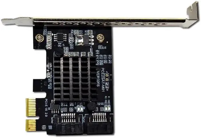Alt view image 4 of 7 - PCIE PCI-E to 2 Port SATA 1X 4X 8X 16X PCI-E Cards PCI Express to 2 SATA 3.0 2-Port SATA III 6Gbps Expansion Adapter Boards