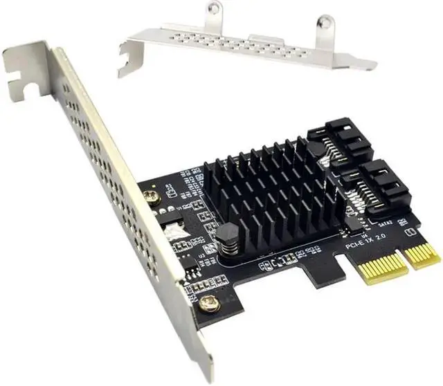 Alt view image 5 of 7 - PCIE PCI-E to 2 Port SATA 1X 4X 8X 16X PCI-E Cards PCI Express to 2 SATA 3.0 2-Port SATA III 6Gbps Expansion Adapter Boards