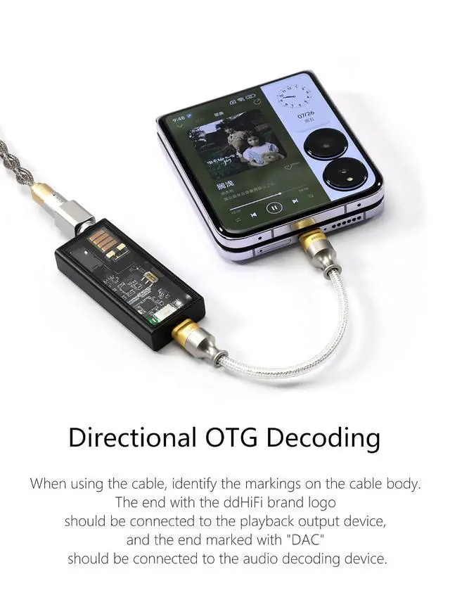 Alt view image 4 of 6 - TC05 M2 USB-C 2.0 to USB-C OTG 9 cm Decoding Data Cable
